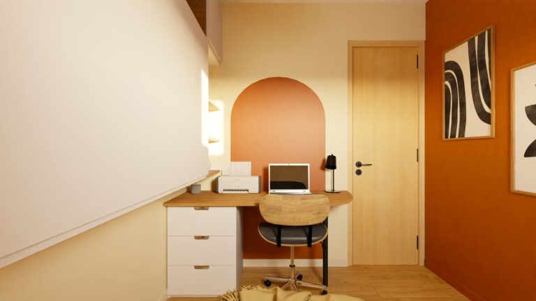 AMENGAMENT BUREAU CHAMBRE D AMI TERRACOTTA AVEC LIT BANQUETTE IKEA