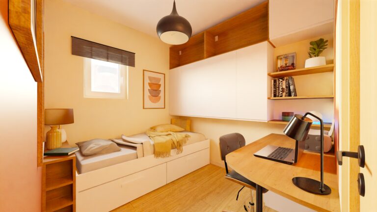 AMENGAMENT BUREAU CHAMBRE D AMI TERRACOTTA AVEC LIT BANQUETTE IKEA