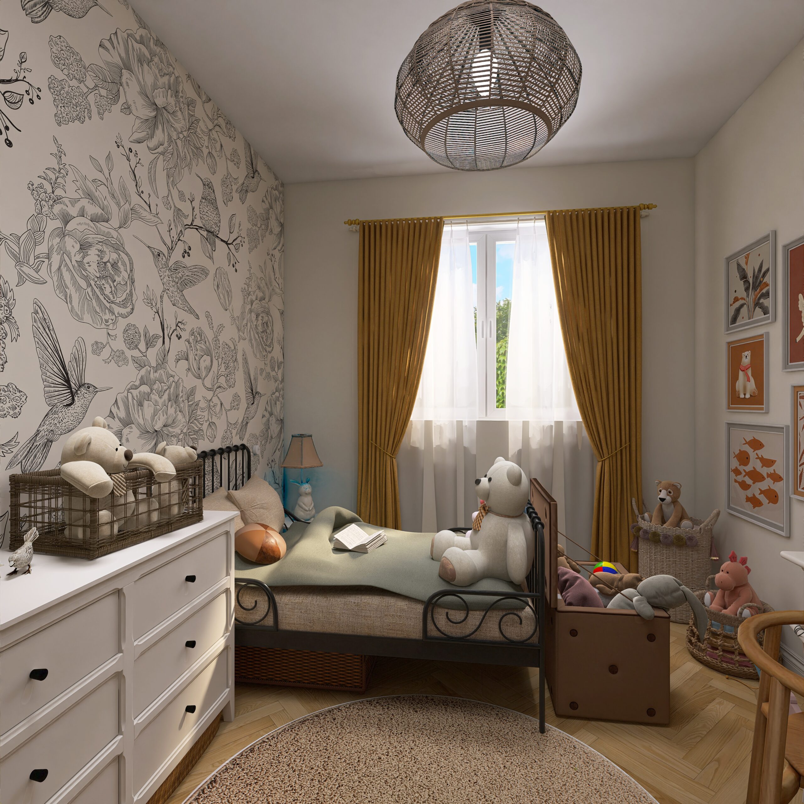 décoration chambre vintage pour enfant