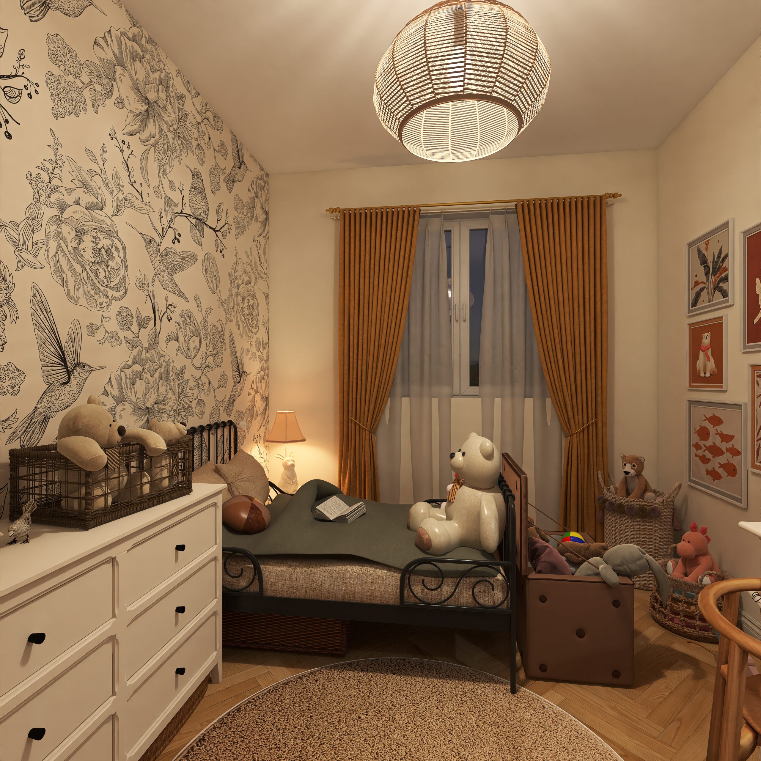 décoration chambre vintage pour enfant