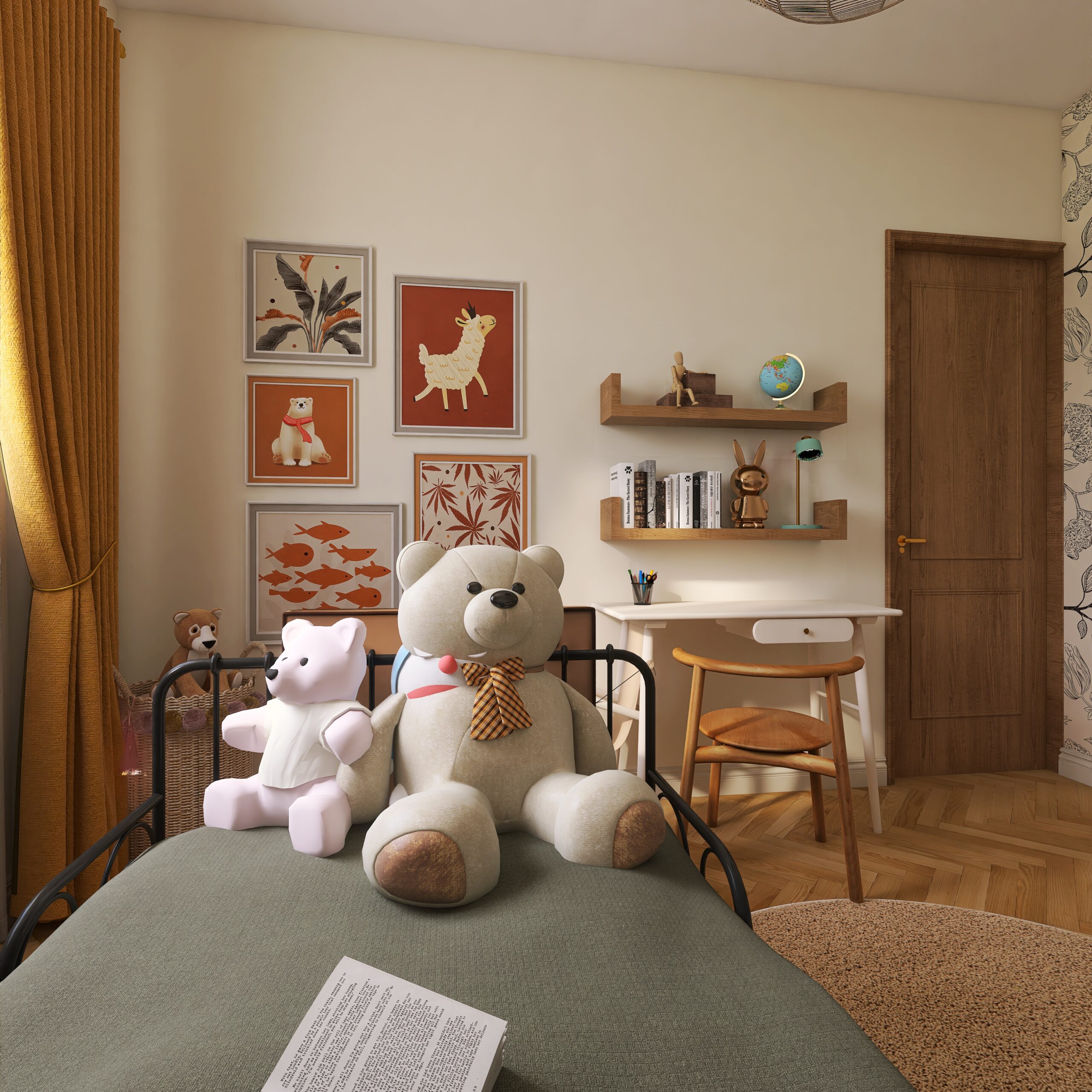 décoration chambre vintage pour enfant