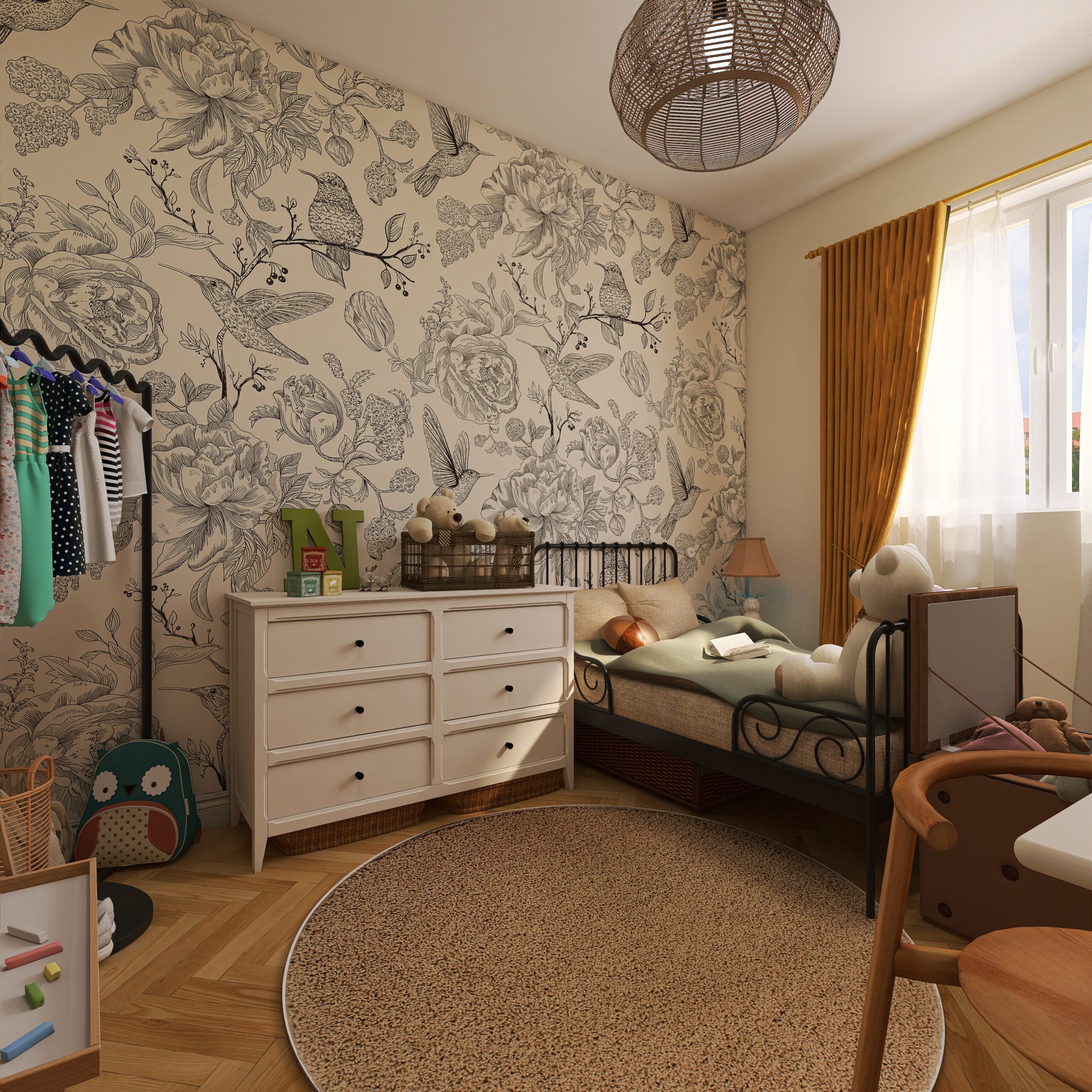 décoration chambre vintage pour enfant