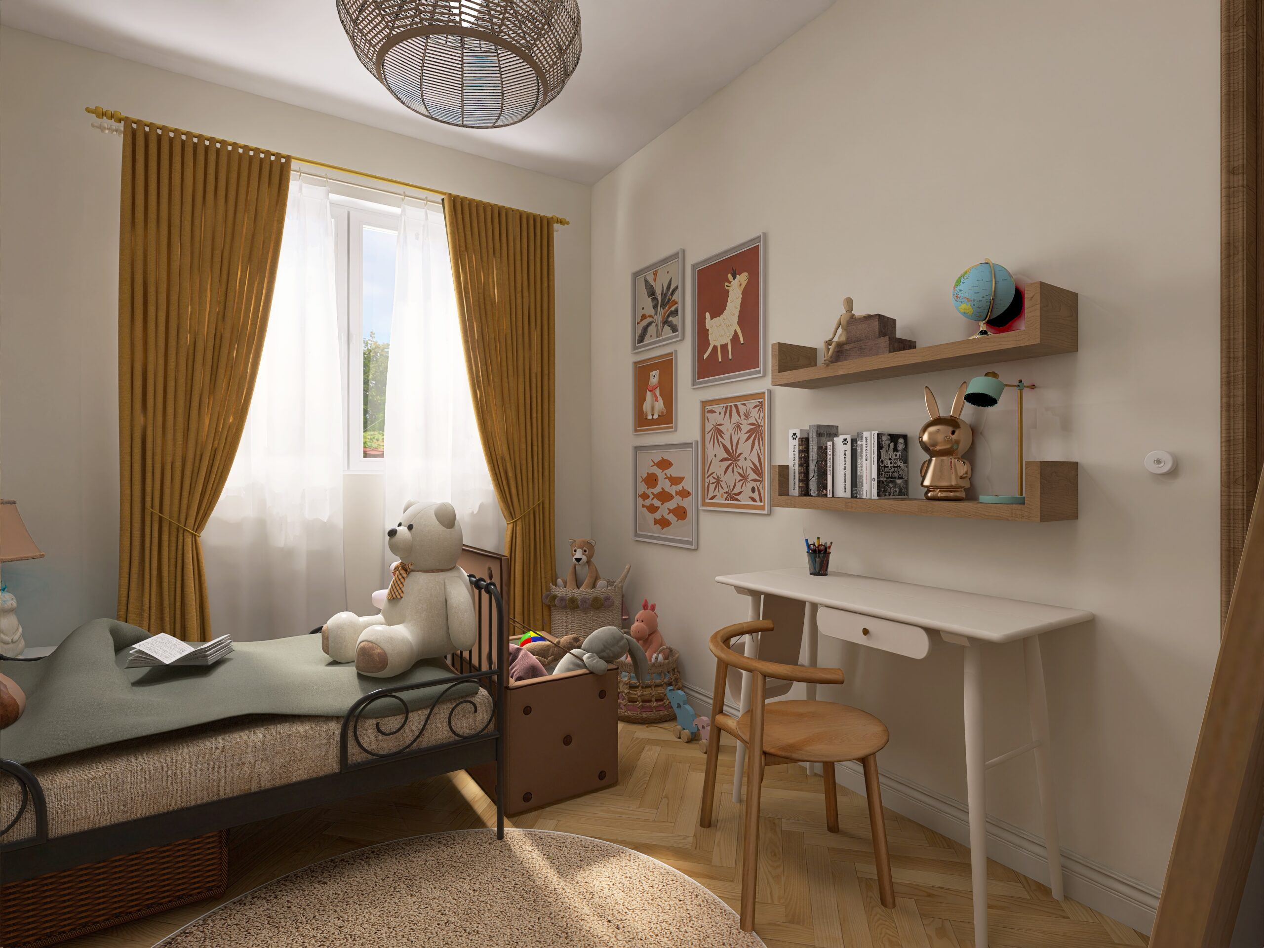 décoration chambre vintage pour enfant