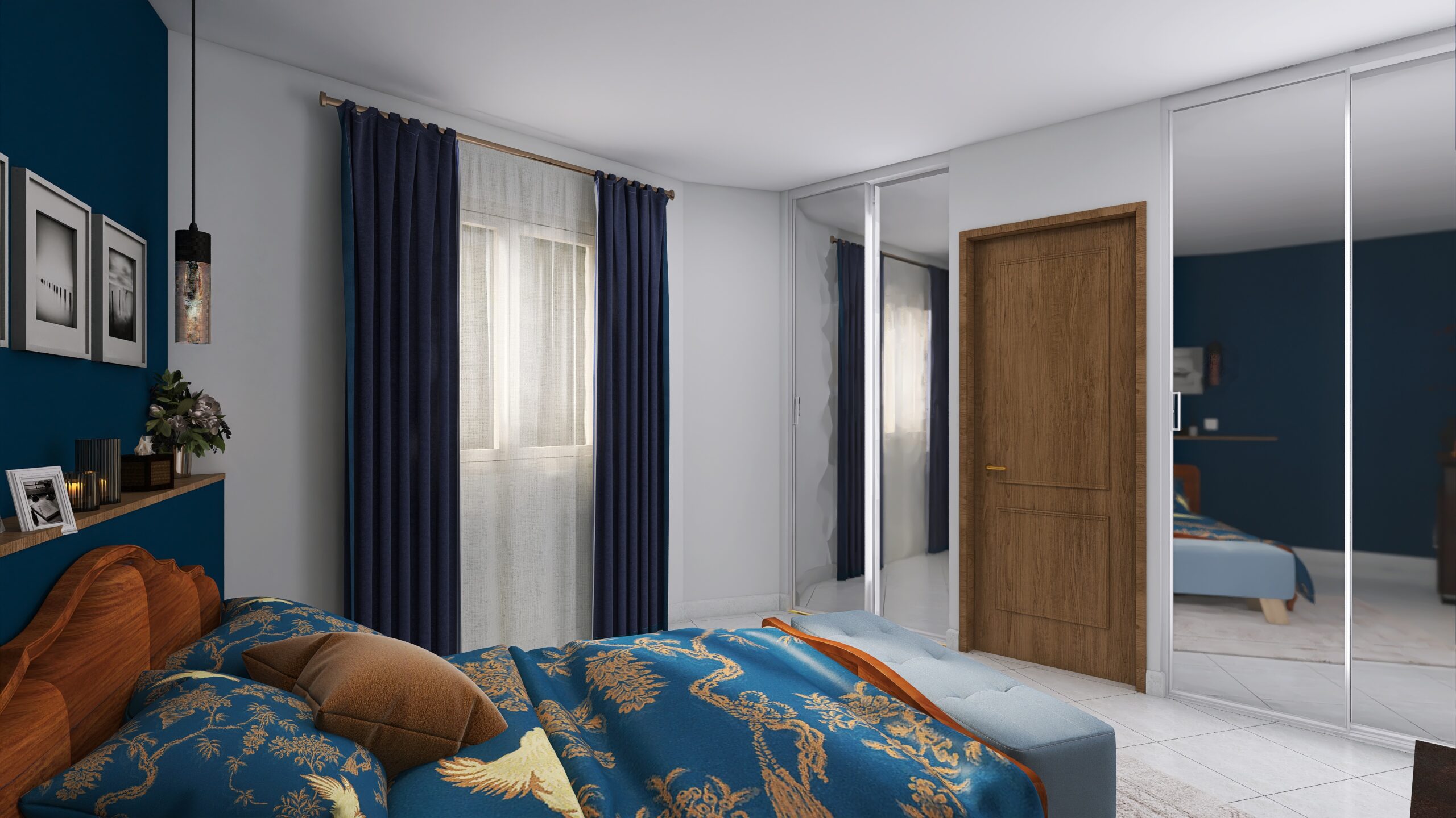 chambre bleue